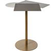 Arti&Mestieri tavolino da caffe kandy Base oro laccato ,avorio ,sabbia ,fango in Ferro 55x44Px55Hcm