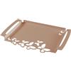 Arti&Mestieri vassoio grande con farfalle butterfly Beige in Ferro 46x30cm