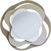 Arti&Mestieri Specchio decorativo da parete Isotta Bianco Beige e Nocciola