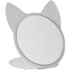 Arti&Mestieri specchio da tavolo di design cat Bianco marmo in Ferro e vetro per lo specchio 20x17x20h cm