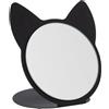 Arti&Mestieri specchio da tavolo di design cat Nero in Ferro e vetro per lo specchio 20x17x20h cm