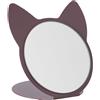 Arti&Mestieri specchio da tavolo di design cat Viola ametista in Ferro e vetro per lo specchio 20x17x20h cm