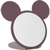Arti&Mestieri specchio da tavolo di design mouse Viola ametista in Ferro, vetro per lo specchio 26x17x21h cm