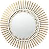 Arti&Mestieri specchio narciso Oro trasparente e bianco marmo in Ferro Diametro90cm(specchio45cm)