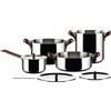 ALESSI EDO BATTERIA DI PENTOLE ACCIAIO INOX PER INDUZIONE 7 PZ PU100S7