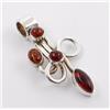 9 GM 925 Argento Sterling Naturale Ambra Cab Gemma Mano Ciondoli Misura 5.1cm