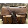 Fatto a mano Borsa a mano da uomo in vera pelle GVB_LEATHER vintage per laptop borsa a tra...