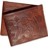 Fatto a mano 5 Portafoglio Uomo Pelle di Capra Slim Fermasoldi Bifold Porta Carte RFID Reg...