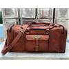 Fatto a mano Borsa da uomo in pelle pieno fiore vintage borsone viaggio weekend notte (25 ...