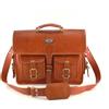 Fatto a mano Valigetta borsa da uomo in vera pelle vintage 24 pollici messenger tracolla p...
