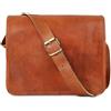 Fatto a mano Borsa 22" Pelle di Capra Valigetta Messenger Grande Slim Portatile Uomo Traco...