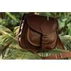 Fatto a mano NUOVA borsa messenger vintage in pura pelle di capra marrone naturale fatta a...