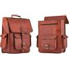 Fatto a mano Zaino in pelle borsa a tracolla 17" zaino per laptop ufficio scuola borse vin...
