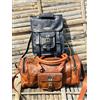 Fatto a mano Borsone da viaggio uomo in pelle 16" bagaglio vintage overnight free 11"X9" b...
