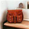 Fatto a mano Borsa a tracolla da donna vintage in pelle di capra marrone messenger borsa a...