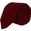 King & Priory Cravatta in velluto rosso bordeaux di lusso