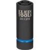 Klein Tools 66004 - Bussola a percussione 2 in 1, dimensioni chiave a bussola da 3/4 e 9/16, presa profonda a 6 punti con attacco da 1/2