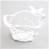 Arti&Mestieri bomboniera cestino butterfly Bianco in Ferro 13x5cmh