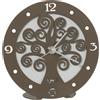 Arti&Mestieri bomboniera orologio albero della vita Bianco e bronzo in Ferro 13cmdidiametro