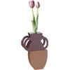 Arti&Mestieri Vaso portafiore decorativo Cribbio Mocha mousse,viola ametista