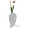 Arti&Mestieri vaso portafiore decorativo statuino Bianco marmo in Ferro, vetro per la fiala 20x16,5x25h cm ( 25mm per la fiala)