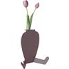Arti&Mestieri vaso portafiore decorativo statuino Viola ametista in Ferro, vetro per la fiala 20x16,5x25h cm ( 25mm per la fiala)