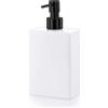 Lineabeta Dispenser sapone Saon bianco con erogatore nero opaco 600 ml
