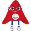 Doudou et Compagnie - Licenza JO Paris 2024 Giochi Olimpici e Paralimpico-Mascotte OLY 50 CM, JO2503, Rosso