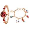 TIME100 Orologio Donna con Bracciale, Orologio da Polso Mini Rotondo Impermeabile 30M, Set Regalo Elegante con Quadrante Colorato, Gioiello per Uso Quotidiano e Occasioni Speciali