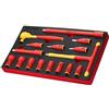 VEVOR Set di Chiavi Isolate 425 x 245 x 62 mm Set di Strumenti per Prese Isolate 16 Pezzi, 1000 V con Prese Isolate, Chiave con Impugnatura a T, Cricchetto, Nero Giallo/Rosso, Riparazioni Domestiche