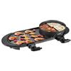 VEVOR Pentola Elettrica per Hot Pot BBQ con Griglia, 2200W Senza Fumo, Griglia Coreana con Separato Doppio Controllo della Temperatura, Padella Antiaderente, per Cena in Famiglia Festa