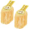 SUPERFINDINGS 2 pz Oro Cosplay Ringmaster Spalla Nappa Spalla Uniforme Frangia Spalla Catena A Maglie Dorate Spallina Spilla Spalla Spalline Vestiti Decorazione