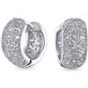 Bling Jewelry Orecchini A Cerchio Larghi Con Motivo Floreale Aperto In Stile Vittoriano Con Dettagli In Filigrana E Zirconi Cubici Accentuati In Tonalità Argento, Ideali Per Donne, Realizzati In Ottone