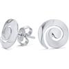 Bling Jewelry Orecchini Piccoli Con Perno A Spirale A Labirinto Rotondo Geometrico Martellato Boho Per Donne Adolescenti In Argento Sterling .925