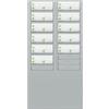 Flexzion Time card rack, Porta cartellini 24 tasche slot da appendere al muro, Cartellini serie 2000 6000 registratore orologio marcatempo per inizio fine turno lavoro uscita ingresso (Grigio)