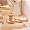 Navaris Vassoio Decorativo - Organizer Cassetti Bagno - Svuota Tasche Ingresso in Travertino - Portaoggetti Rettangolare Moderno - Porta Profumi e Accessori da Camera - 25 x 12 cm
