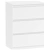 HOMCOM Cassettiera con 3 cassetti, in truciolato, 60cm x 40cm x 79cm Bianco | Aosom Italy