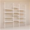 Plus TP K25 struttura a muro bianca con 12 mensole 246 cm
