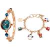 TIME100 Orologio Donna con Bracciale, Orologio da Polso Mini Rotondo Impermeabile 30M, Set Regalo Elegante con Quadrante Colorato, Gioiello per Uso Quotidiano e Occasioni Speciali
