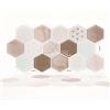 Walplus 3D Adesivi Per Piastrelle Adesivi Murali Pavimento Pvc Adesivo Resistente Al Calore Rispettoso Natura Decorazioni Casa Atossico Cucina Bagno Miele Marrone Hexa 12Pcs 30,5X15,4Cm Marrone