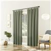 No. 918 Trevor - Confezione da 2 tende a pannello, con passanti, 101,6 x 241,3 cm, colore: muschio
