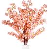 Sggvecsy Rami di fiori di ciliegio, fiori di prugno, rami artificiali, 99 cm, steli per albero di Natale, decorazione per la casa, festa di nozze (3 pezzi, rosa)