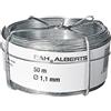 Alberts GAH-Alberts 530020 - Bobina di filo di ferro, Ø1,1 mm / 50 m, Zincato, acciaio