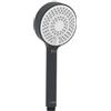 HANSA BASICJET - Soffione doccia con 3 tipi di getto, doccetta doccia, funzione anticalcare, diametro 95 mm, attacco standard G 1/2, colore nero