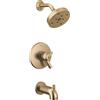 Delta Faucet Trinsic Serie 17 Kit doppia funzione per vasca e doccia, rubinetto doccia, soffione H2ocinetico a spruzzo singolo, bronzo champagne T17459-CZ (valvola non inclusa)