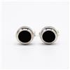 Gemelli in Argento 925 e Onice Cod. E.275