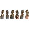 DKD Home Decor Figura decorativa 12 x 14,5 x 32 cm rosso grigio blu rosa (3 unità)