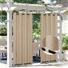 Easy-Going Tende da esterno effetto lino, impermeabili e antivento, tende morbide per la privacy per patio, gazebo, passacavo e fondo con linguetta, 1 pannello, 137,2 x 213,4 cm, beige
