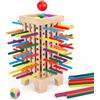 Monwoo Gioco Montessori Giochi da tavolo in legno, 42 bastoncini di legno colorati, giocattoli educativi per matematica, per 3, 4, 5, 6 anni, abilità motorie e conteggio, gioco da viaggio per famiglie per