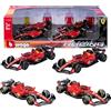 Burago BBURAGO Gift Pack 4 F1 Ferrari SF-23-4 Modellini Realistici Auto in Scala 1:43, Licenza Ufficiale Ferrari, Età consigliata 3+ Anni